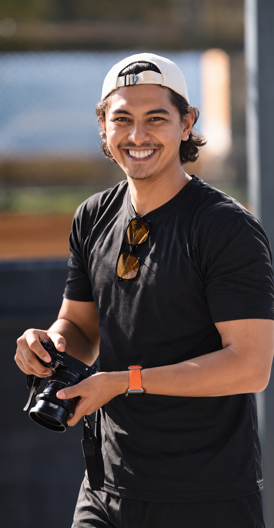 Andrew Gabriel Scott with his camera